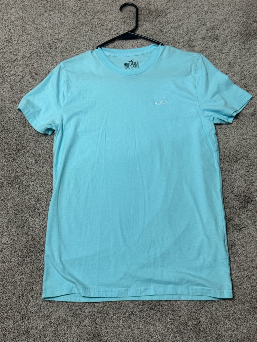 Hollister Men's Short Sleeve Crewneck T-Shirt — Aqua